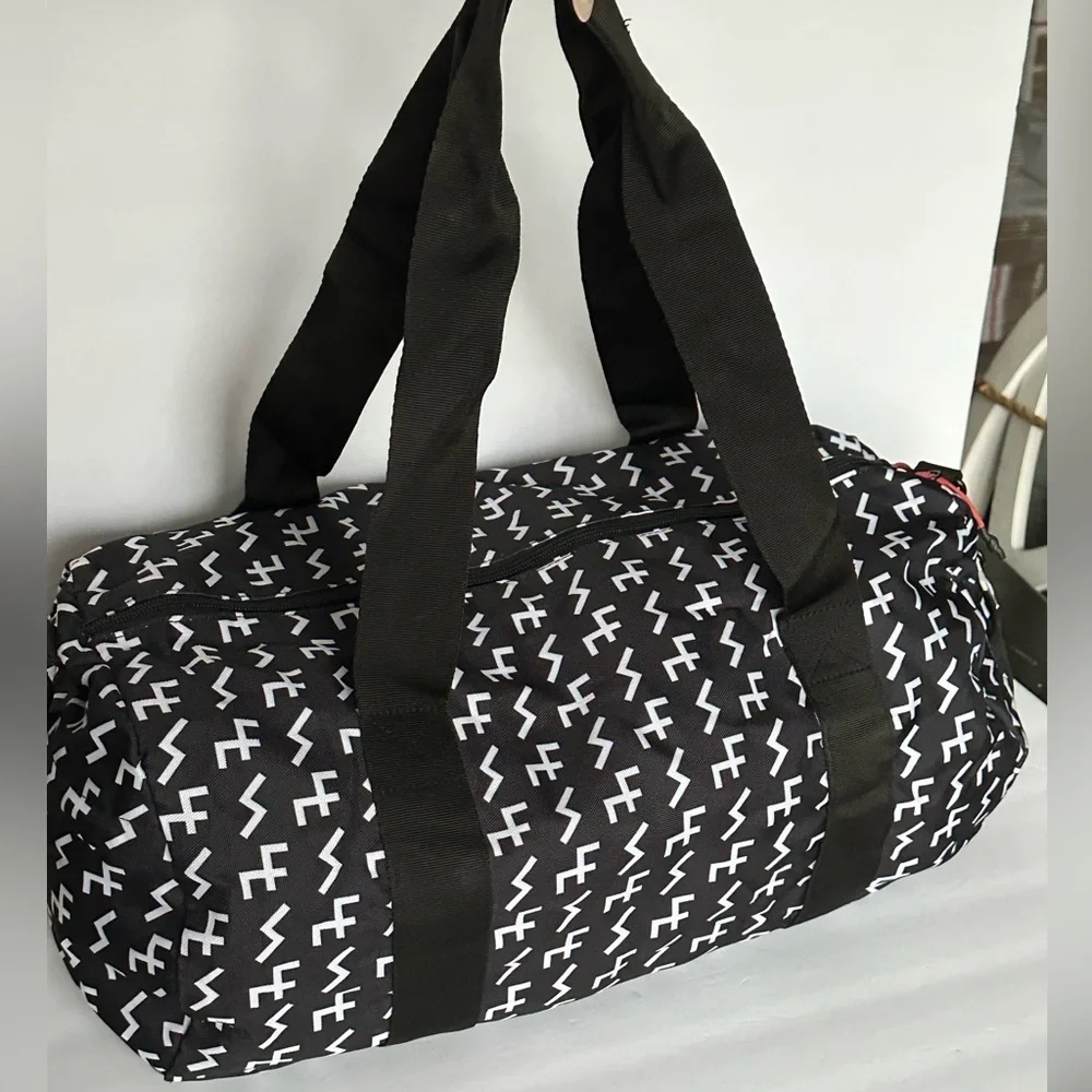 Not Dead Yet or HVlll Rune Black and White Duffel Bag NWT